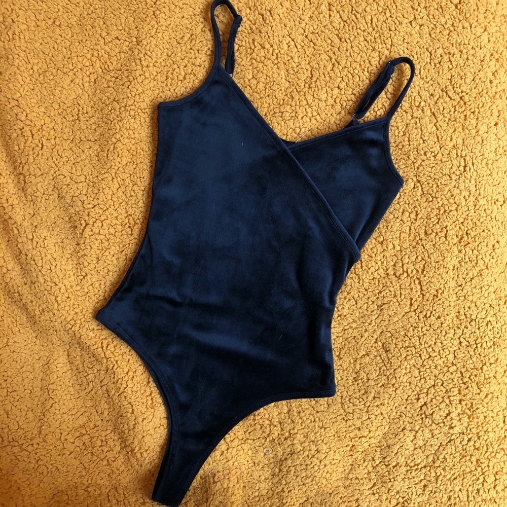 Garage Surplice Chenille Bodysuit